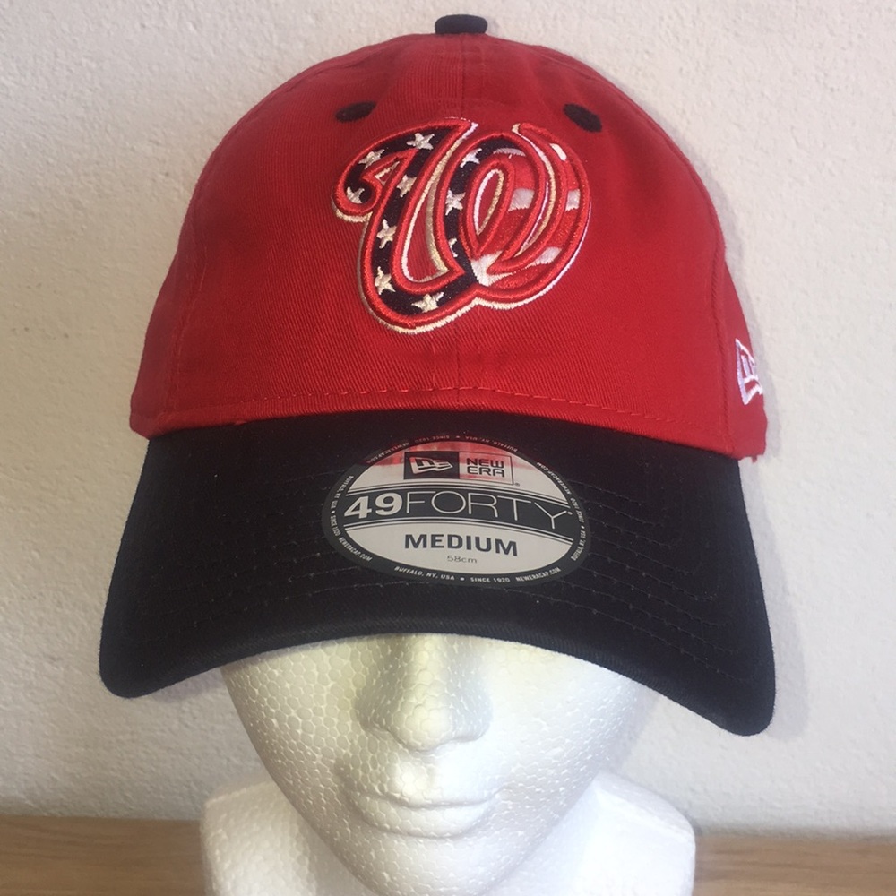 Washington Nationals New Era 49FORTY Stars & Stripes Flag Medium Fitted MLB Hat